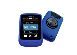 Tuff-Luv Silicone Gel bescherm hoes Garmin Edge touring /Edge touring Plus & screen protector Blauw