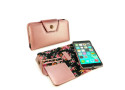 Alston Craig - Echt leren dames streep magnetisch telefoon hoesje voor Apple Iphone 8 - Rose goud (Secret garden)