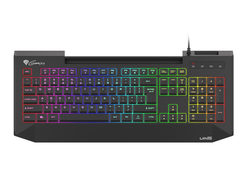 GENESIS LITH 400 RGB - Silent Gaming keyboard - Zwart