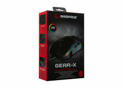 Rampage Gear-x RGB macro optische gaming muis USB Zwart