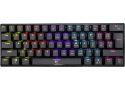 White Shark SHINOBI GK-2022 TKL Gaming toetsenbord met LED verlichting en Outemu blauwe mechanische switches US Layout - Zwart