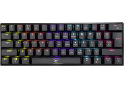 White Shark SHINOBI GK-2022 TKL Gaming toetsenbord met LED verlichting en Outemu blauwe mechanische switches US Layout - Zwart