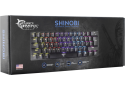 White Shark SHINOBI GK-2022 TKL Gaming toetsenbord met LED verlichting en Outemu blauwe mechanische switches US Layout - Zwart