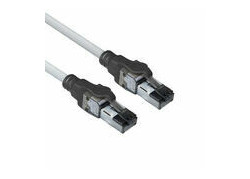 ACT Grijze 1,5 meter S/FTP CAT6A IDC 4PPoE / PoE++ 100W LSZH patchkabel snagless met RJ45 connectoren