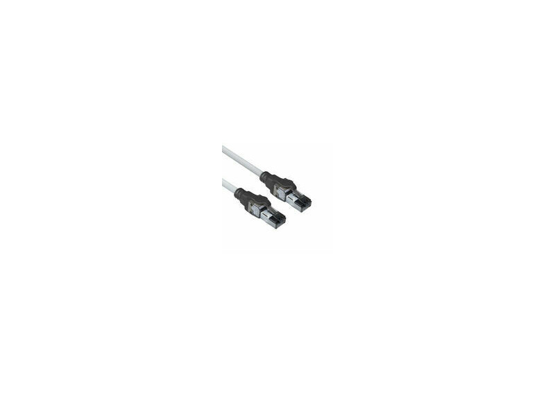 ACT Grijze 1,5 meter S/FTP CAT6A IDC 4PPoE / PoE++ 100W LSZH patchkabel snagless met RJ45 connectoren