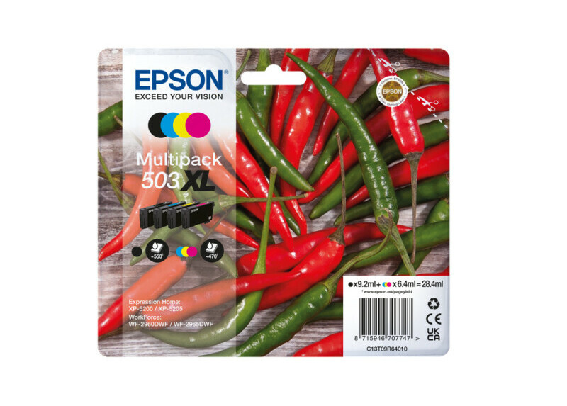 Epson 503XL Multipack Z/C/M/G 28,4ml(Origineel) chillies