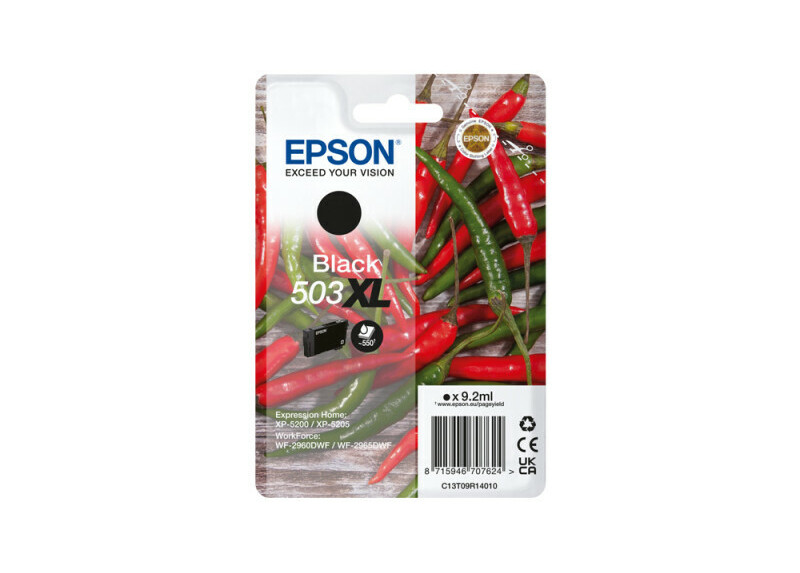 Epson 503XL Singelpack Zwart 9,2ml(Origineel) chillies