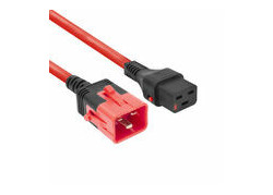 ACT Netsnoer C19 IEC Lock - C20 IEC Lock Dual Locking rood 1 m, PC3633