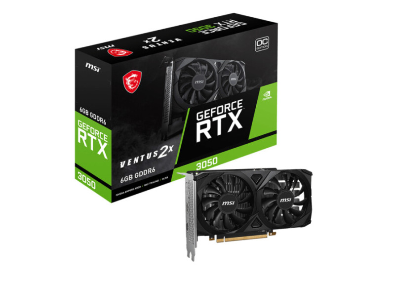 3050 MSI RTX VENTUS 2X OC 6GB DP/2xHDMI