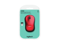 MS Logitech M185 Wireless Mouse Rood