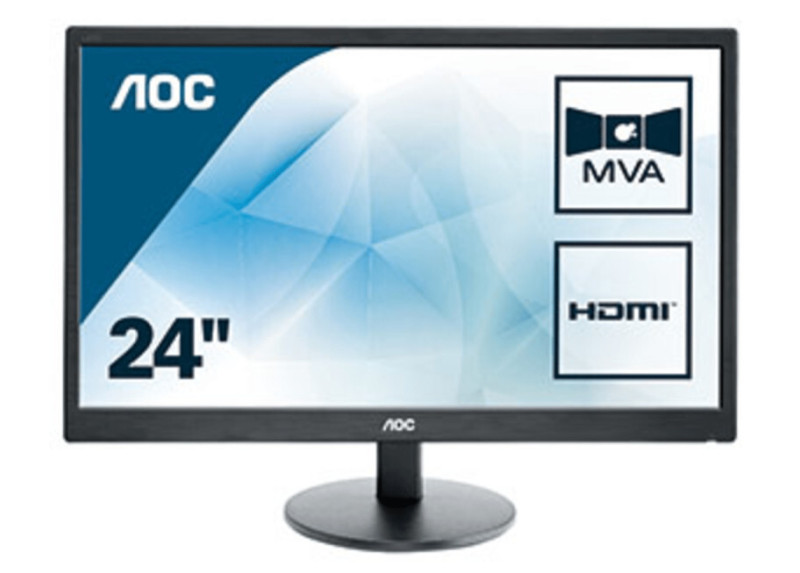 AOC M2470SWH LED display 61 cm (24") 1920 x 1080 Pixels Full HD Zwart