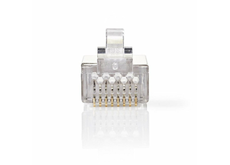 Nedis CCGP89307ME kabel-connector Rj-45 Metallic, Transparant