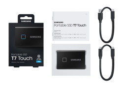 Samsung MU-PC1T0K, T7 Touch, 1000 GB, USB Type-C, 3.2 Gen 2 (3.1 Gen 2), 1050 MB/s, Wachtwoordbeveiliging, Zwart