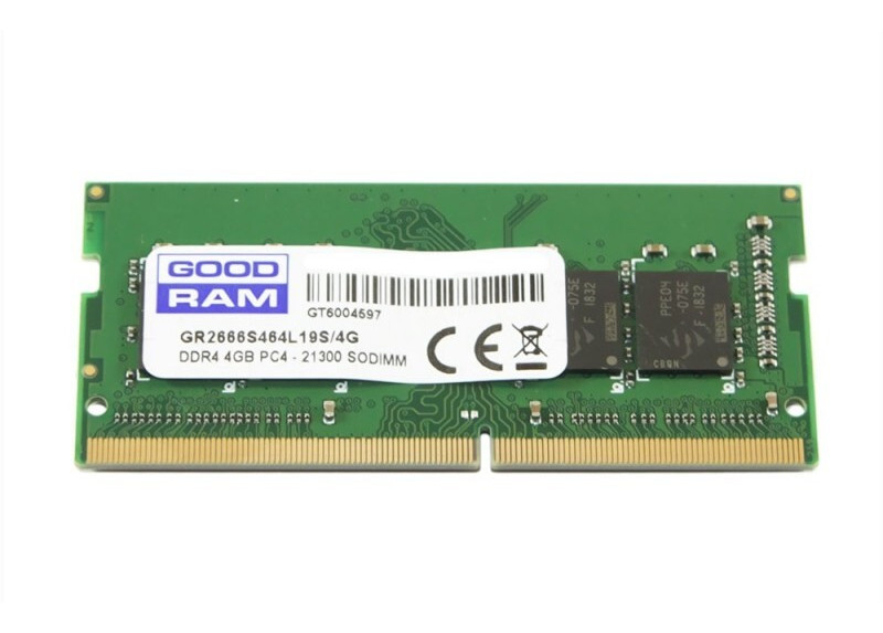 Goodram GR2666S464L19S/4G geheugenmodule 4 GB 1 x 4 GB DDR4 2666 MHz