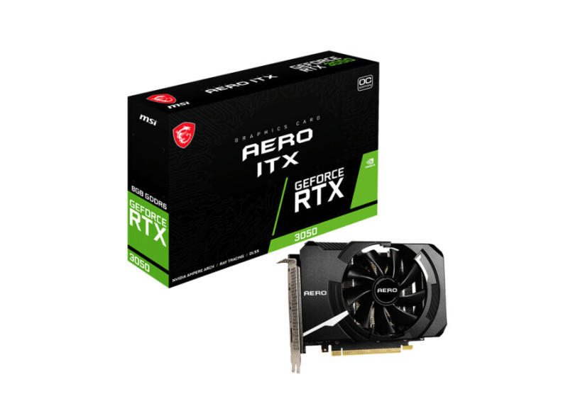 MSI GeForce RTX 3050 AERO ITX 8G OC NVIDIA 8 GB GDDR6