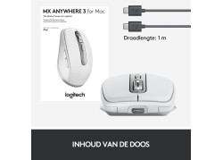 Logitech MX Master 3 Anywhere Wireless Mouse White