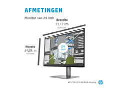 HP Z24n G3 61 cm (24") 1920 x 1200 Pixels WUXGA LED Zilver