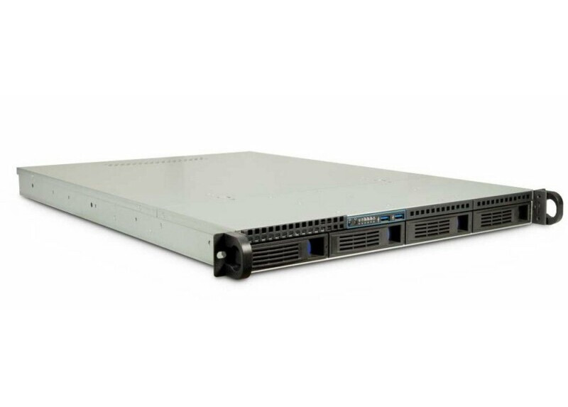 Inter-Tech IPC 1U-1404 Rack Zwart, Roestvrijstaal