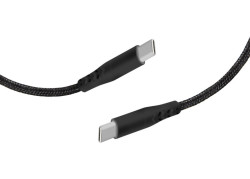 Mobiparts USB-C naar USB-C gevlochten kabel 2A 1m zwart