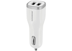 Mobiparts Car Charger Dual USB 2.4A White