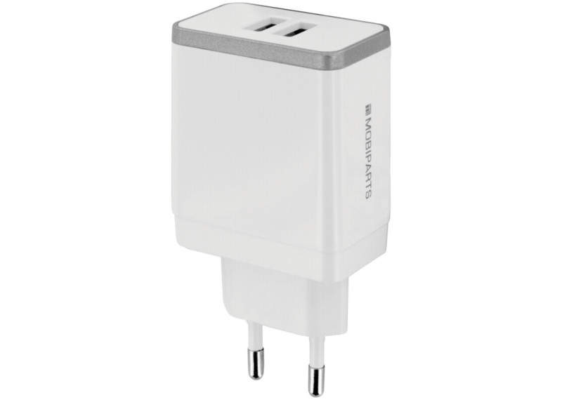 Mobiparts Wall Charger Dual USB 2.4A White