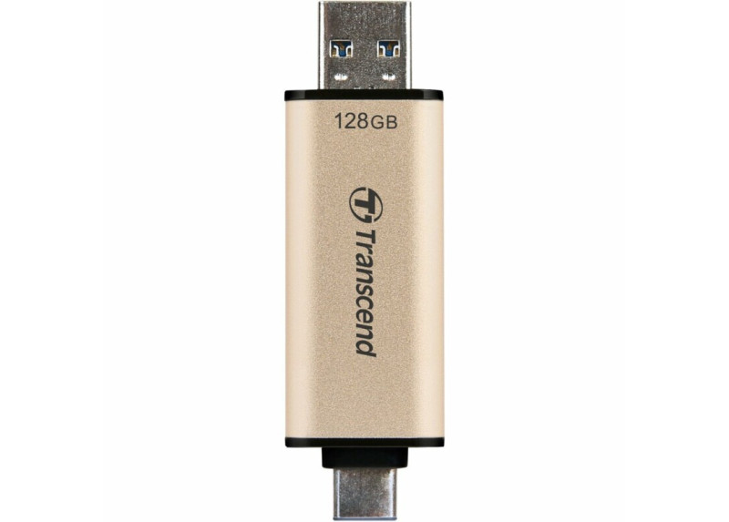 Transcend JetFlash 930C USB flash drive 128 GB USB Type-A / USB Type-C 3.2 Gen 1 (3.1 Gen 1) Goud