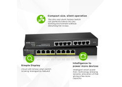 Zyxel GS1915-8 Managed L2 Gigabit Ethernet (10/100/1000) Zwart