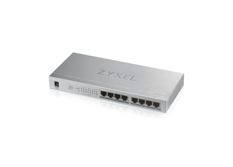 Zyxel GS1008HP Unmanaged Gigabit Ethernet (10/100/1000) Power over Ethernet (PoE) Grijs