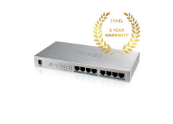 Zyxel GS1008HP Unmanaged Gigabit Ethernet (10/100/1000) Power over Ethernet (PoE) Grijs