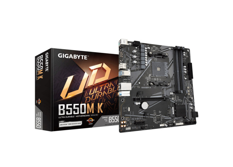 Gigabyte B550M K 1.0 moederbord AMD B550 Socket AM4 micro ATX