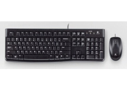 Logitech Desktop MK120 toetsenbord Inclusief muis USB AZERTY Frans Zwart