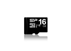 Silicon Power 16GB MicroSDHC Class10 UHS-1 incl. SD-adapter Zwart