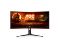 AOC G2 CU34G2X/BK computer monitor 86,4 cm (34") 3440 x 1440 Pixels Quad HD LED Zwart, Rood