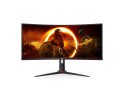 AOC G2 CU34G2X/BK computer monitor 86,4 cm (34") 3440 x 1440 Pixels Quad HD LED Zwart, Rood