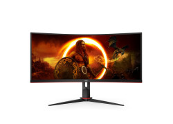 AOC G2 CU34G2X/BK computer monitor 86,4 cm (34") 3440 x 1440 Pixels Quad HD LED Zwart, Rood