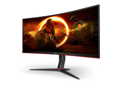 AOC G2 CU34G2X/BK computer monitor 86,4 cm (34") 3440 x 1440 Pixels Quad HD LED Zwart, Rood