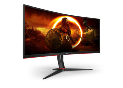 AOC G2 CU34G2X/BK computer monitor 86,4 cm (34") 3440 x 1440 Pixels Quad HD LED Zwart, Rood