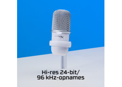 HyperX SoloCast - USB Microphone (White) Wit Microfoon voor spelcomputers