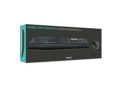 Logitech MK850 Performance toetsenbord Inclusief muis RF-draadloos + Bluetooth QWERTZ Duits Zwart