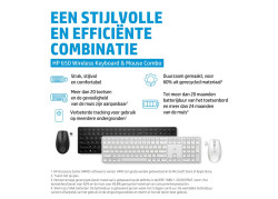 HP 650 draadloze toetsenbord- en muiscombinatie (Qwerty EU)