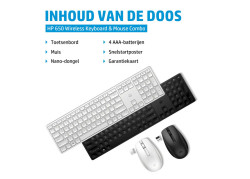 HP 650 draadloze toetsenbord- en muiscombinatie (Qwerty EU)