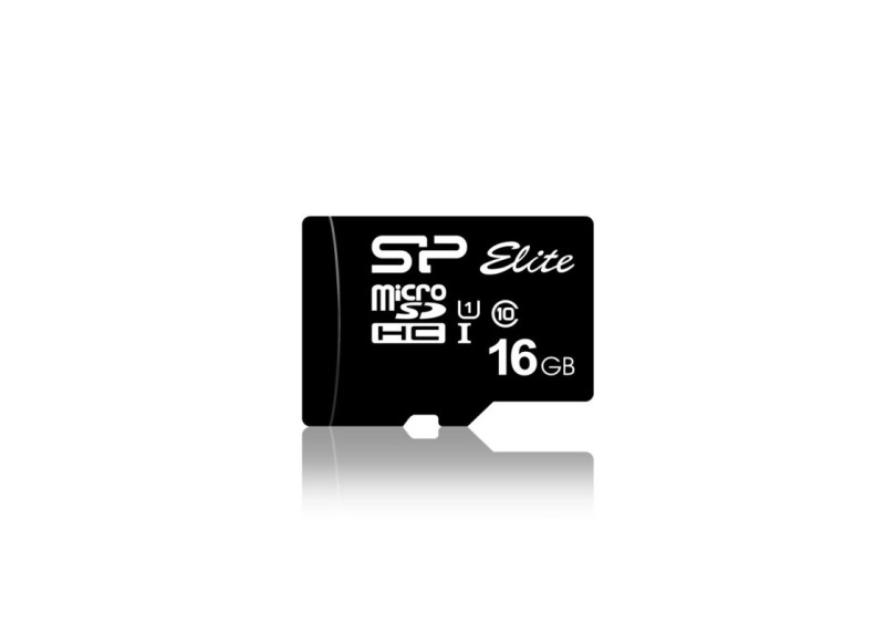 Silicon Power 16GB Elite MicroSDHC Class10 UHS-1 tot 85Mb/s incl. SD-adapter Zwart