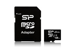 Silicon Power 128GB Elite MicroSDXC Class10 UHS-1 tot 85Mb/s incl. SD-adapter Zwart