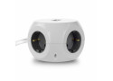 ACT Stekkerdoos kubus met 3 type F stopcontacten, 30W Power Delivery USB-C/A poorten, kabellengte 1,5m