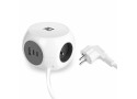 ACT Stekkerdoos kubus met 3 type E stopcontacten, 30W Power Delivery USB-C/A poorten, kabellengte 1,5m