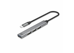 ACT USB-C hub, 3x USB-A 2.0 en 1x USB-A 3.0