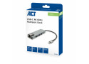 ACT USB-C 4K docking station voor 1 HDMI monitor, ethernet, USB-A, PD pass-through