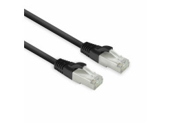 ACT Zwarte 0,5 meter LSZH U/FTP CAT8 datacenter slimline patchkabel snagless met RJ45-connectoren