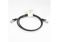 ACT Zwarte 1 meter LSZH U/FTP CAT8 datacenter slimline patchkabel snagless met RJ45-connectoren