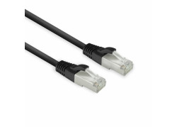 ACT Zwarte 1,5 meter LSZH U/FTP CAT8 datacenter slimline patchkabel snagless met RJ45-connectoren